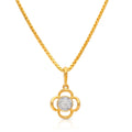 Sterling silver lotus pendant with chain