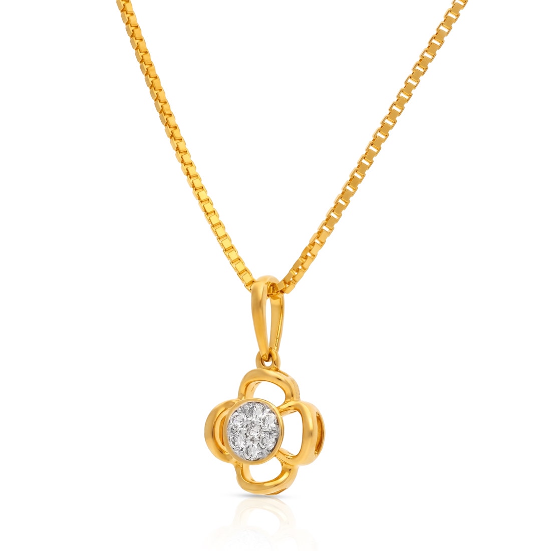 Sterling silver lotus pendant with chain