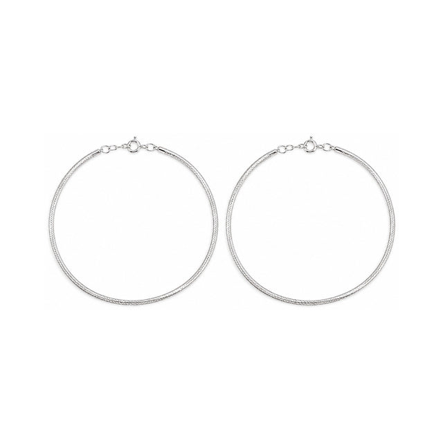 Lumi Twin Soft-Structured Snake Chain Anklets