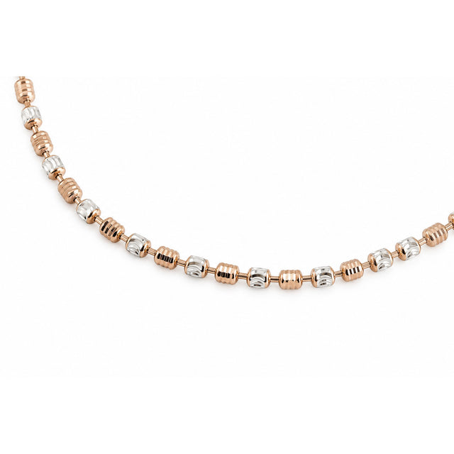 Close-up of the Dual-Tone Beaded Anklet (Single)