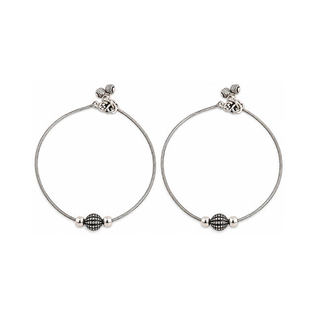 Oxidised Silver Bead Anklet