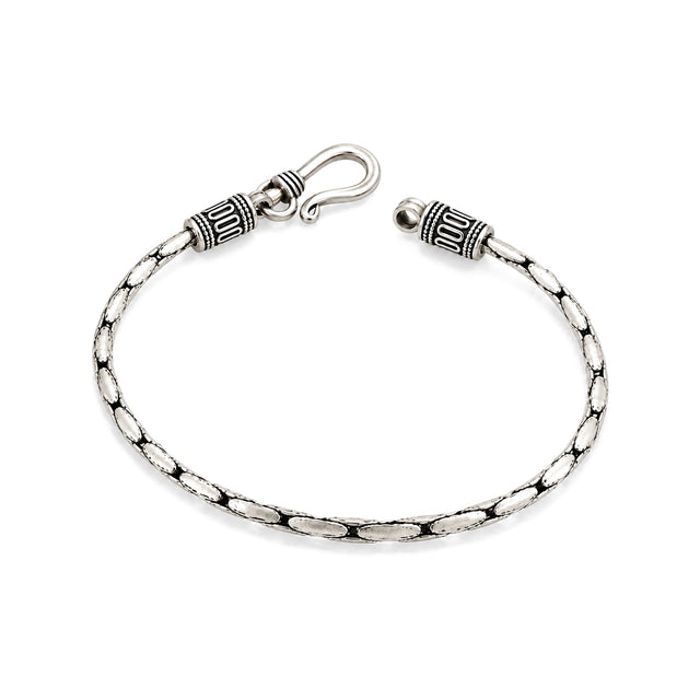 Oxidised Silver Link Bracelet