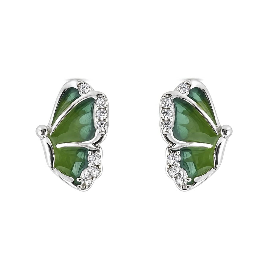 Enamel Wing Stud Earrings - view 4