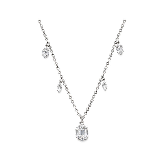 CZ Drop Chain Necklace
