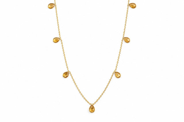 Citrine Teardrop Necklace