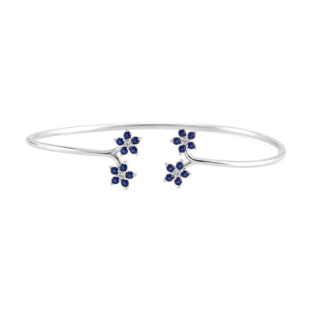 Floral Cluster Cuff Bracelet - view 6
