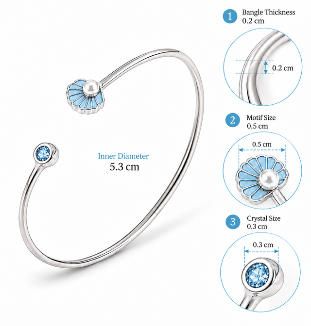 Aurora Shell Cuff Bracelet