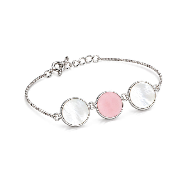 Blush & Pearl Disc Bracelet