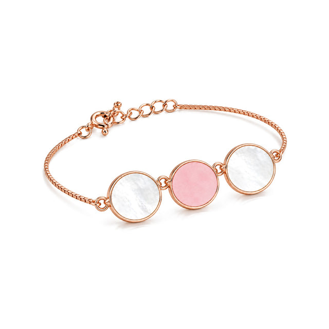 Blush & Pearl Disc Bracelet - view 2