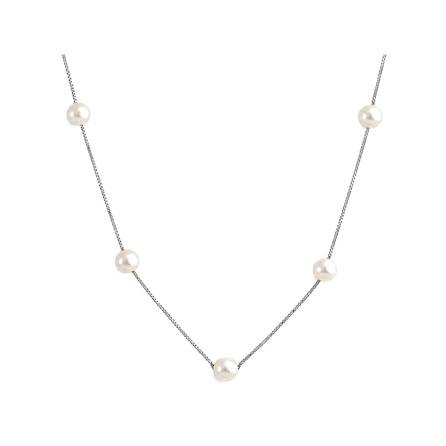 Pearl Bead Necklace, full length