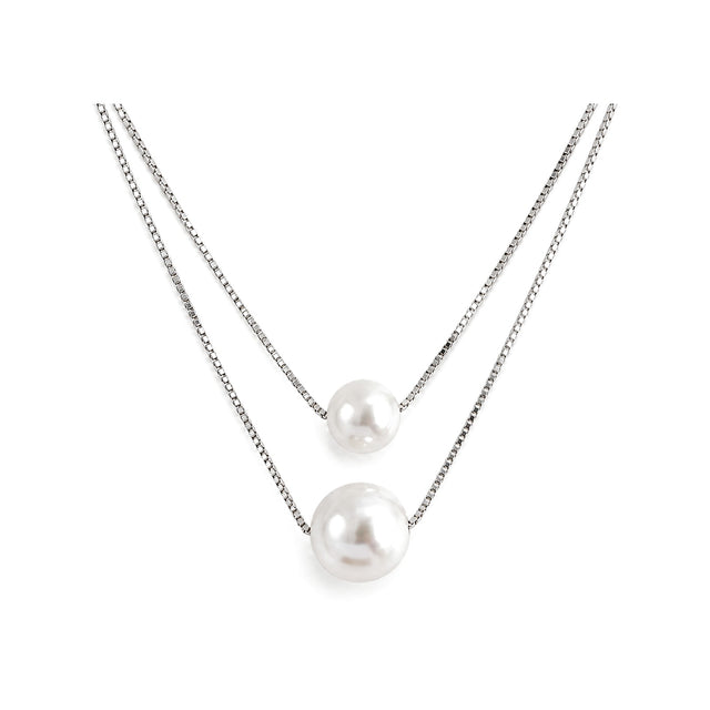 Freshwater Pearl Double-Layer Necklace, full length