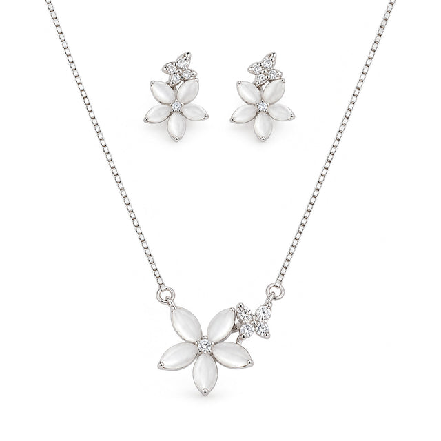 Cat's Eye Blossom Jewellery Set