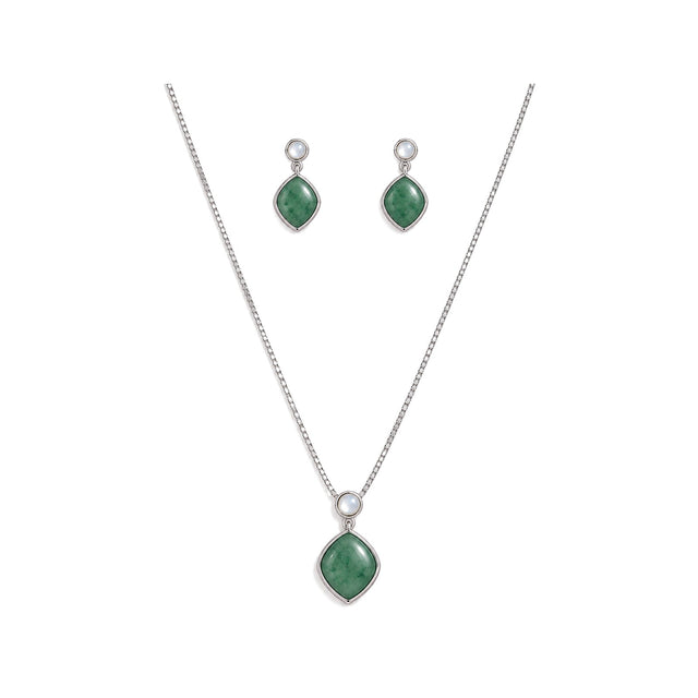 Jade Teardrop Jewellery Set