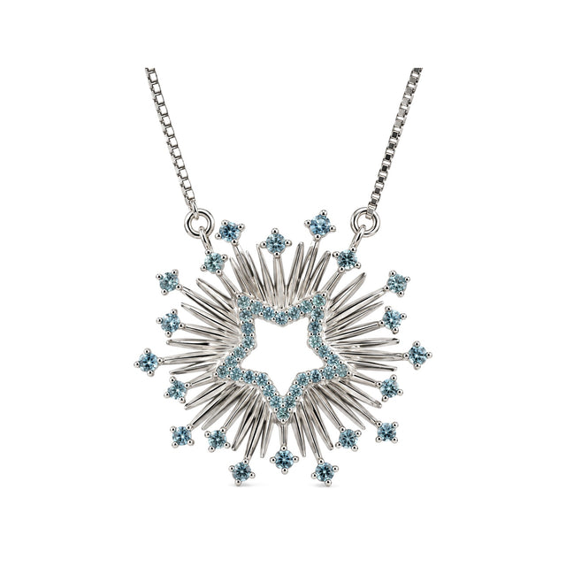 Aqua Mist Starburst Pendant