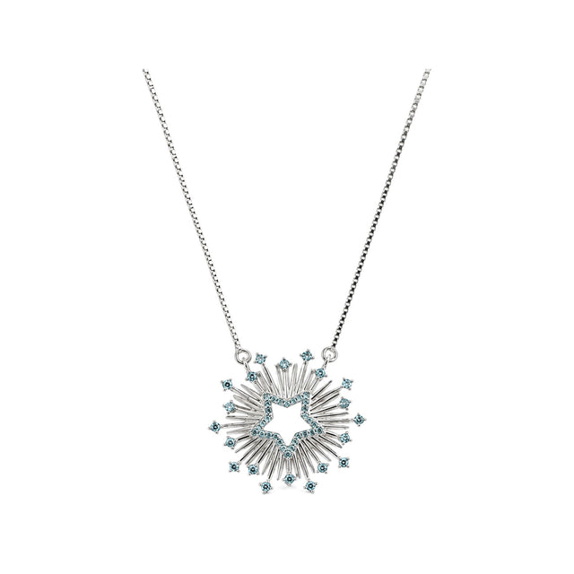 Aqua Mist Starburst Pendant