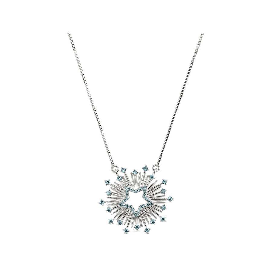 Aqua Mist Starburst Pendant