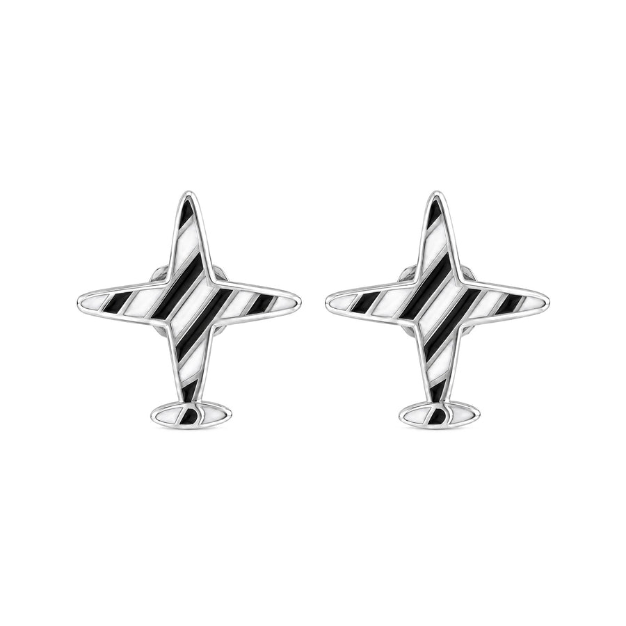 Airplane Enamel Stud Earrings