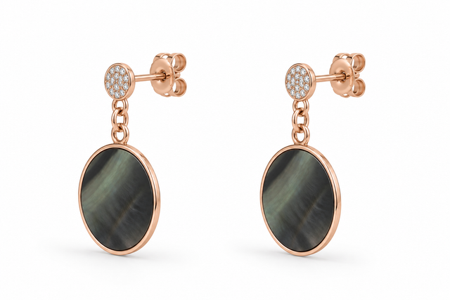 Luna Iridescent Disc Earrings