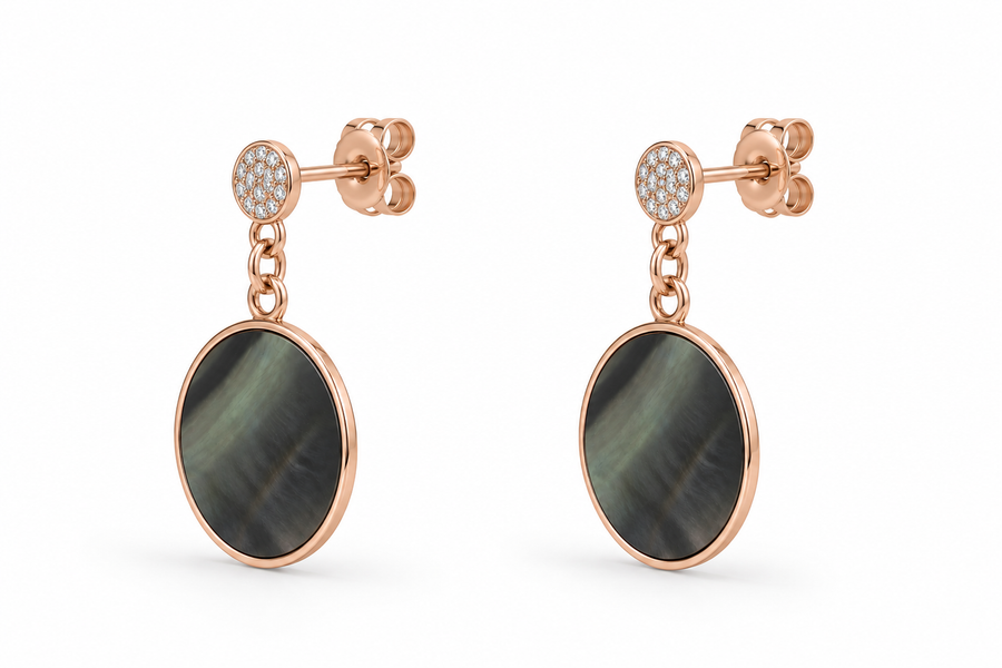 Luna Iridescent Disc Earrings - view 3