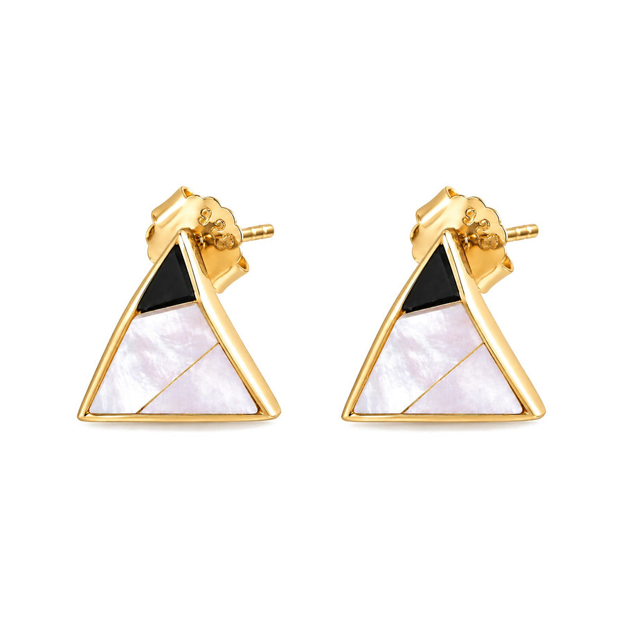 Geometric Muse Triangle Stud Earrings - view 6