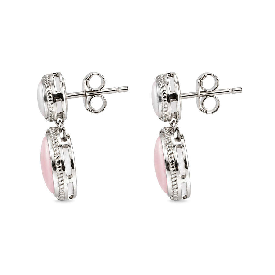 Blush Halo Queen Conch Shell Earrings, side view
