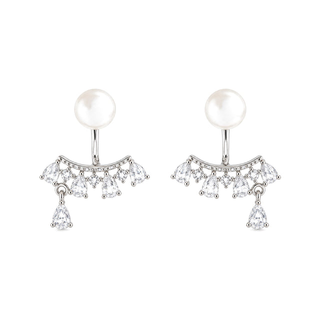 Pearl & Crystal 2-in-1 Earrings