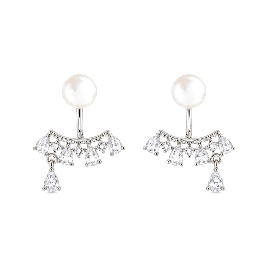 Pearl & Crystal 2-in-1 Earrings