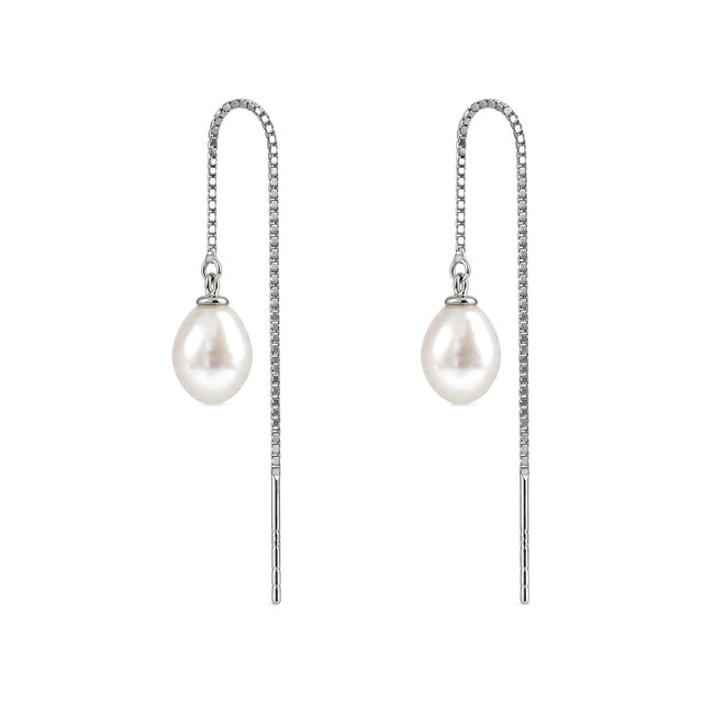 Freshwater Pearl Threader Earrings