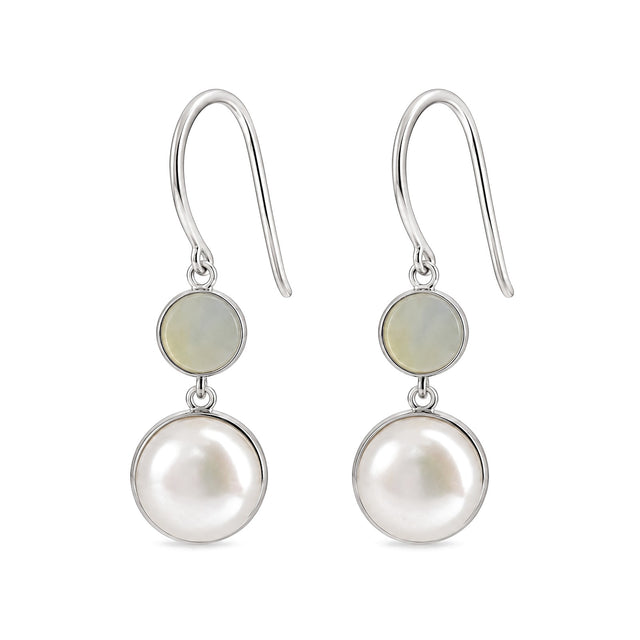 Freshwater Pearl Double Drop Earrings