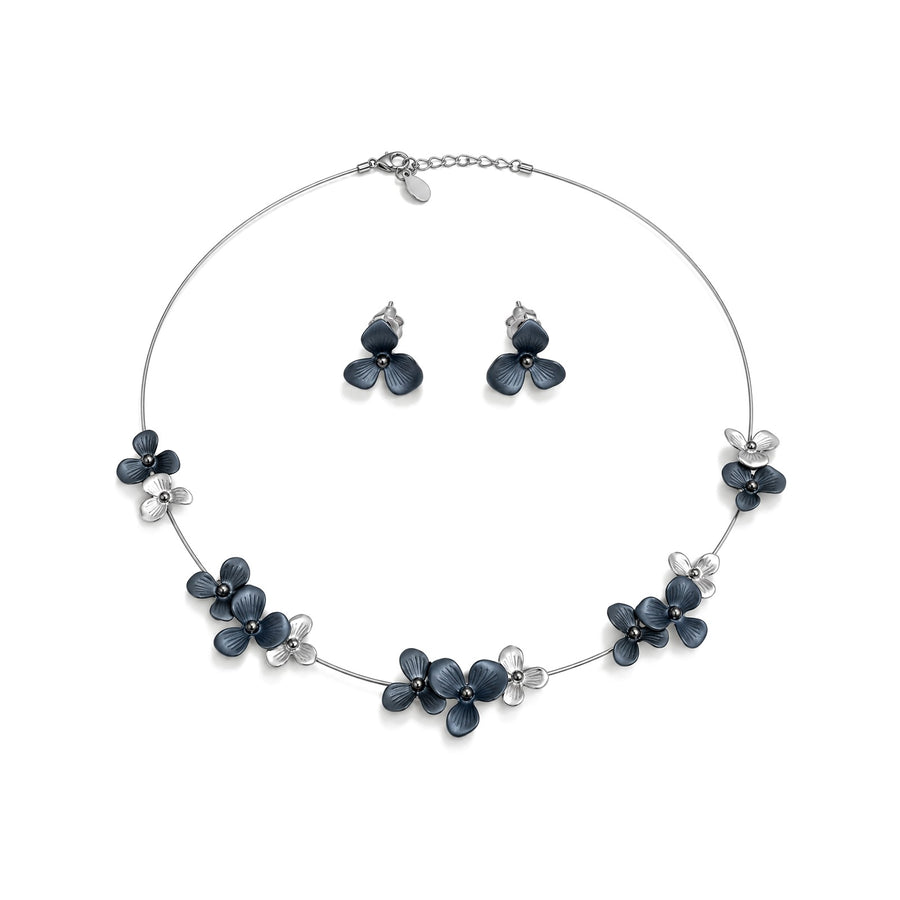 Silver Midnight Bloom Necklace - view 1