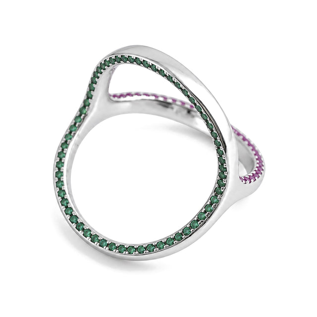Tri-Colour Zircon Ring