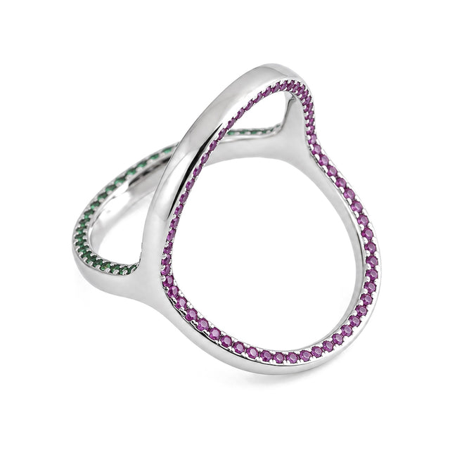 Tri-Colour Zircon Ring