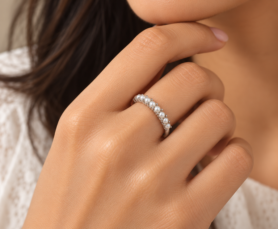 Model wearing Pearl Harmony Band