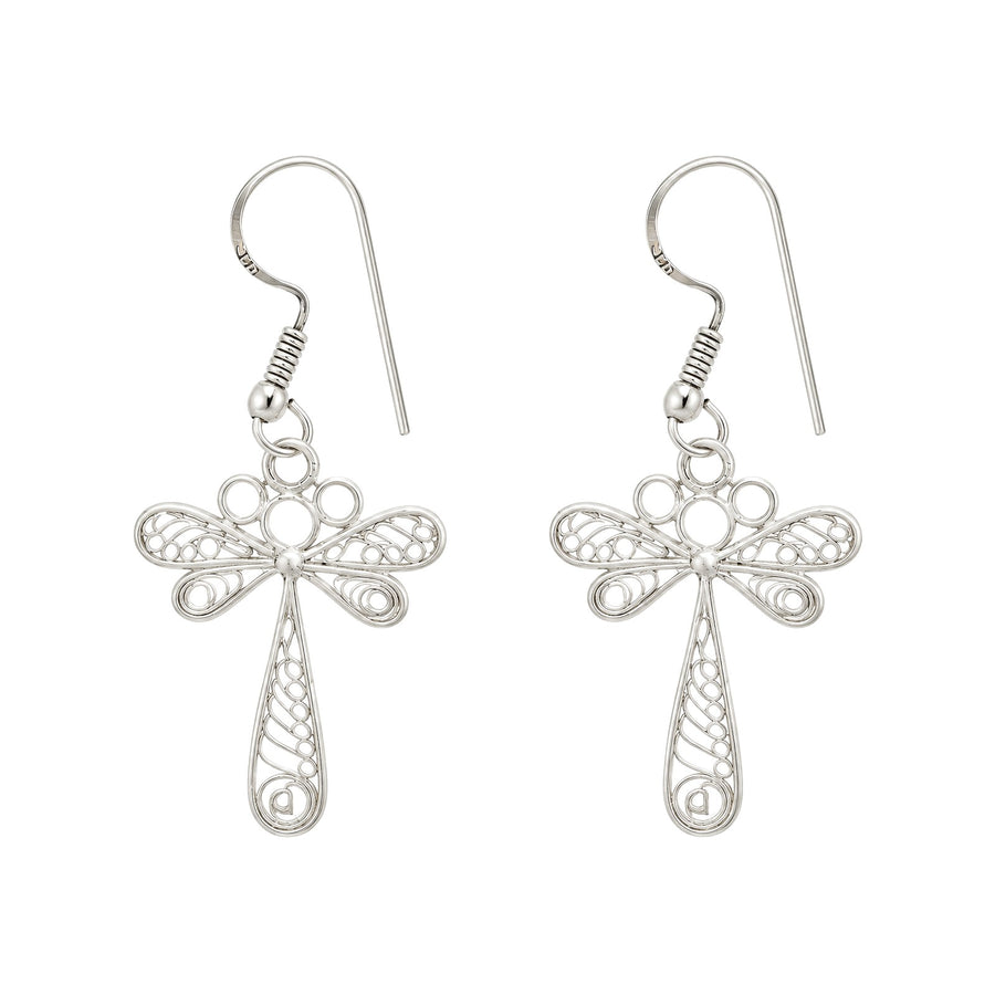 Handcrafted Filigree Dragonfly Earrings