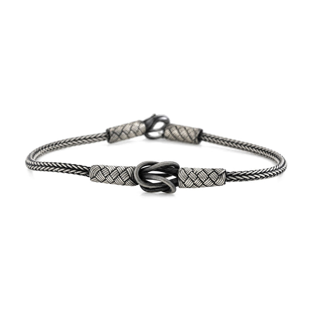 Italian Woven-Knot Silver Bracelet
