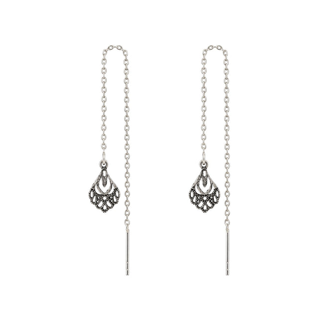 Sui Dhaga Oxidised Drop Earrings