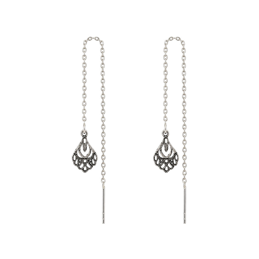 Sui Dhaga Oxidised Drop Earrings