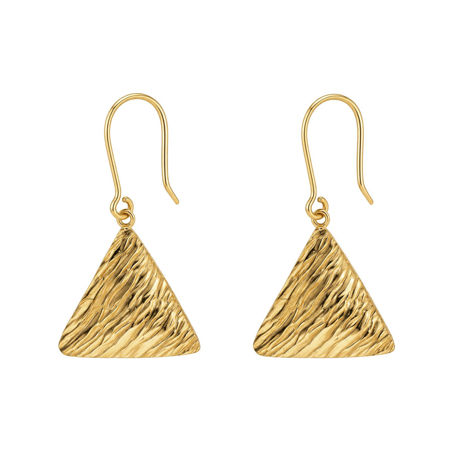 Textured Triangle Drop Earrings