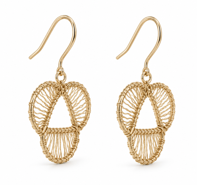 Trinity Wirework Drop Earrings
