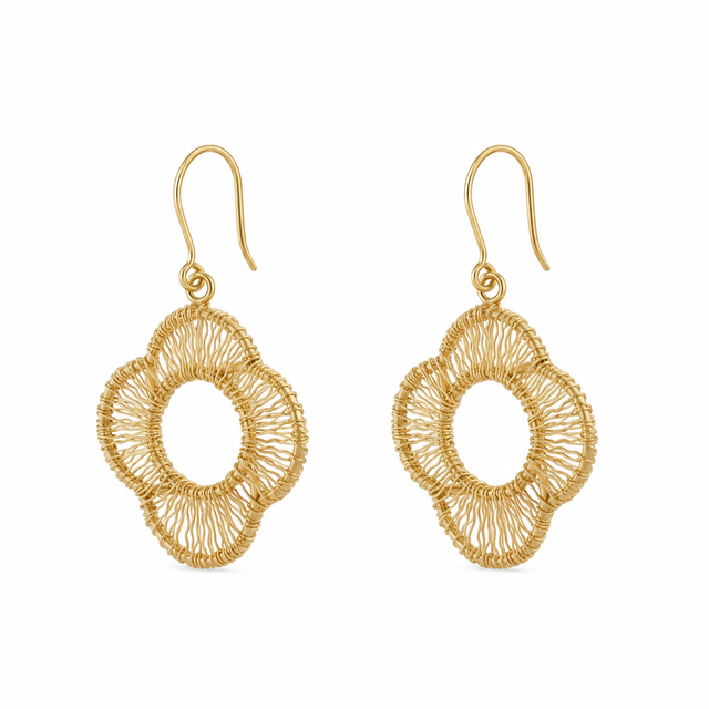 Petal Weave Statement Earrings