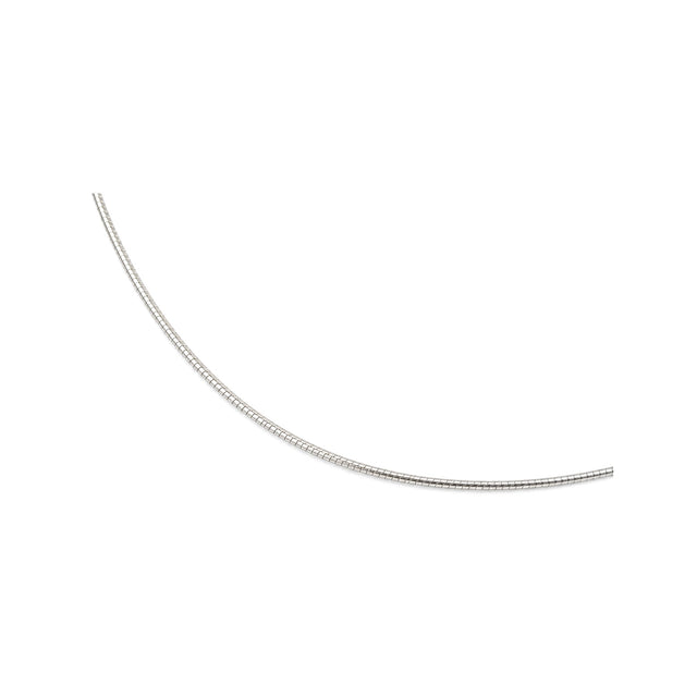 Silver Grace Torque Necklace in a slim silver finish