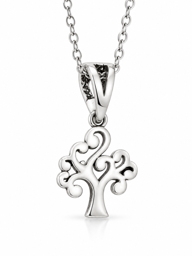 Oxidised Silver Tree of Life Pendant