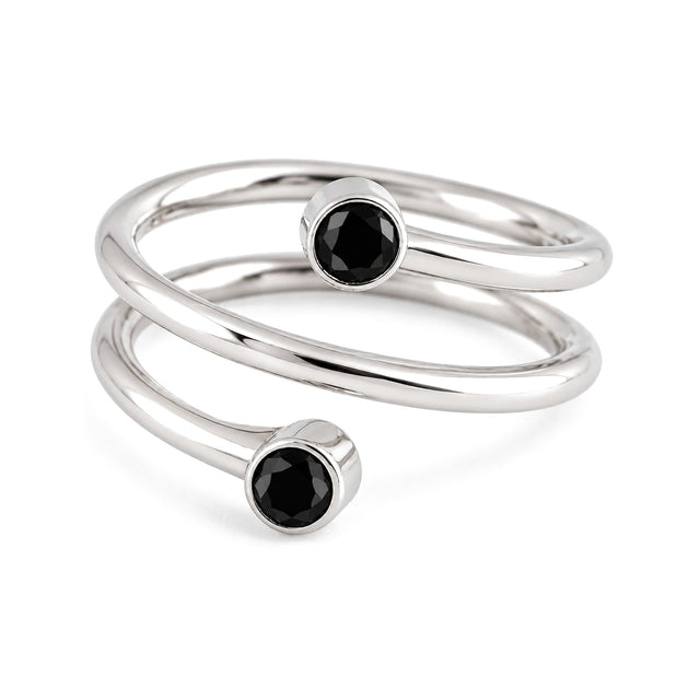 Dual Stone Open Band Ring