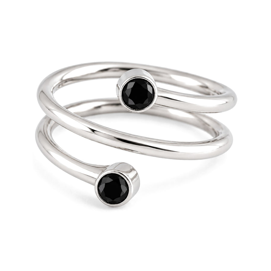 Dual Stone Open Band Ring - view 3