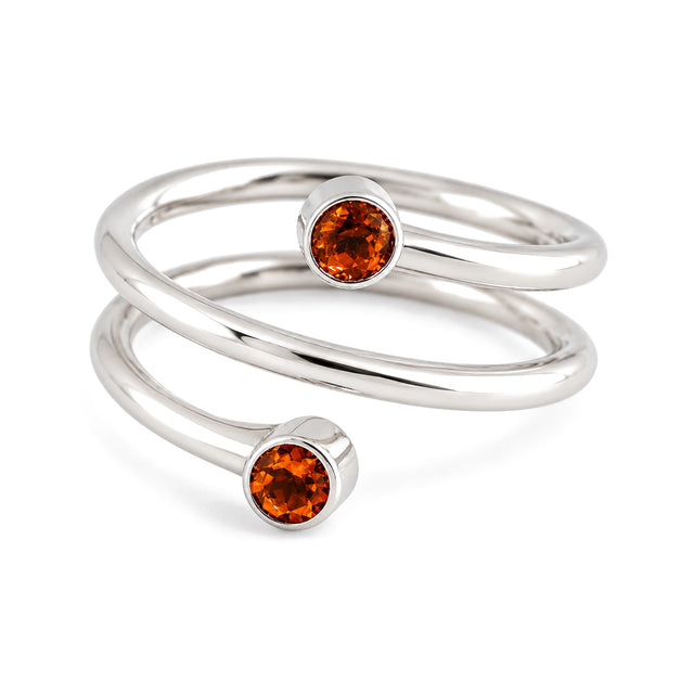 Dual Stone Open Band Ring