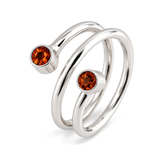 Dual Stone Open Band Ring