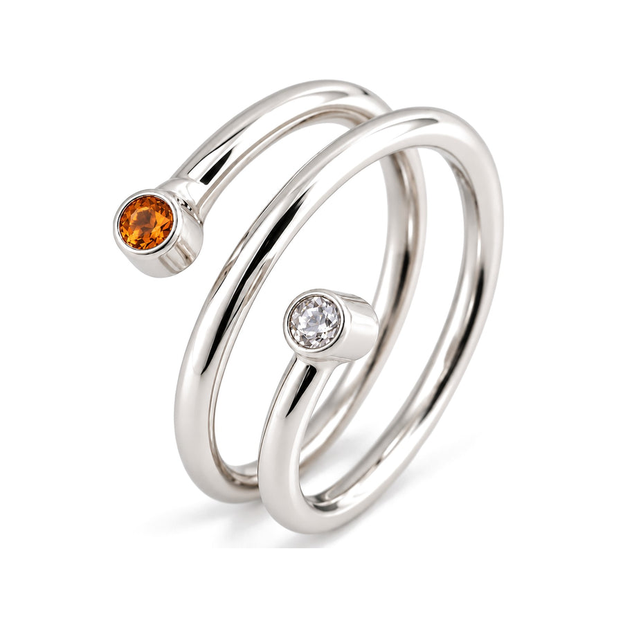 Dual Stone Open Band Ring - view 9