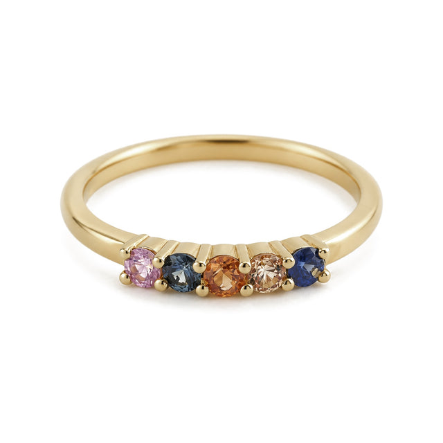 Multi Sapphire 18K Gold-Plated Band