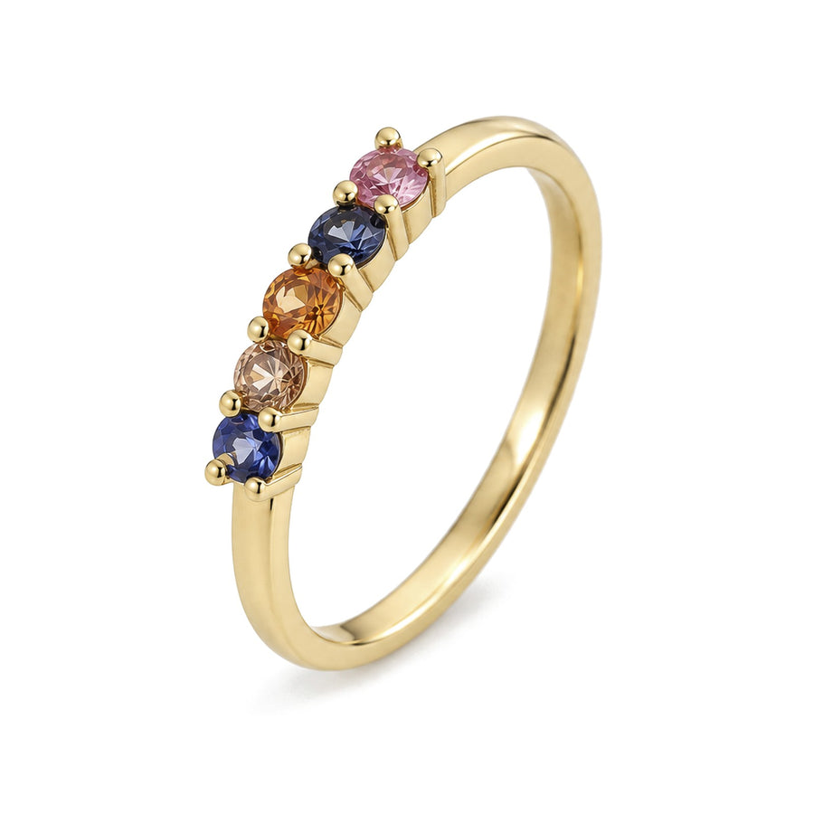 Multi Sapphire 18K Gold-Plated Band
