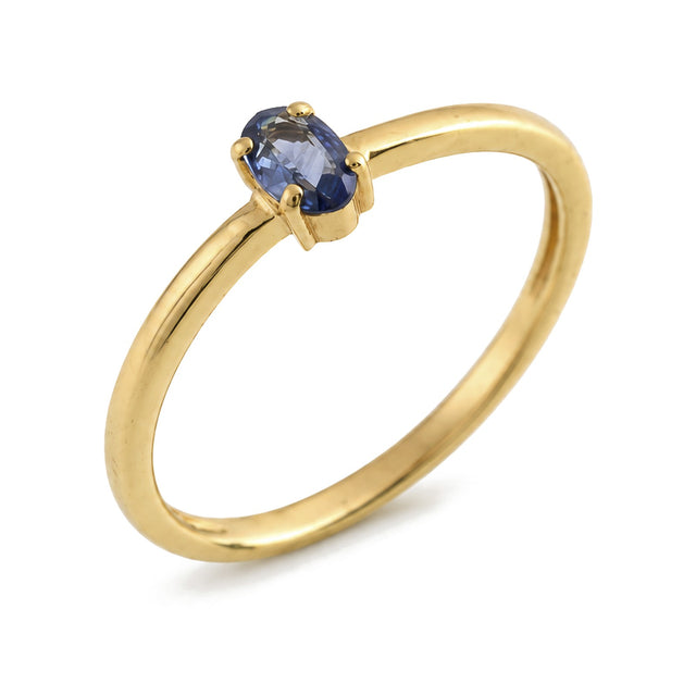 Orange Sapphire 18K Gold-Plated Ring